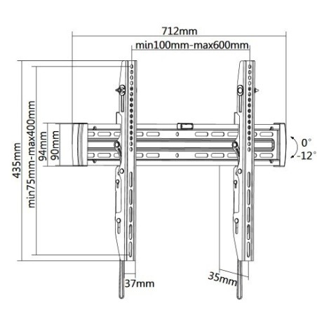 Soporte de pared ultra fino e inclinable para tv