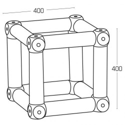 Cubo de unión para truss de lado 40. 2